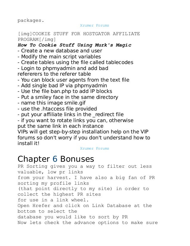 Xrumer mods 2012 package коммерческое предложение продвижение сайта скачать